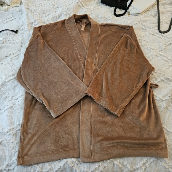 Skims Velour Sleep Robe in Sienna XS Missing The Belt - Picture 2 of 8